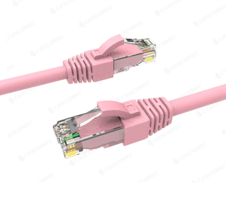 كابل توصيل نحاسي Cat.6 UTP 24 AWG LSOH بطول 1 متر باللون الوردي